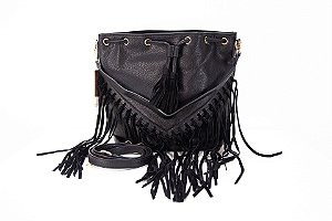 Bolsa Feminina Berelina couro cor preta