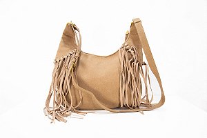 Bolsa Feminina com Franja cor Caqui