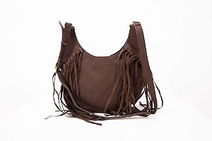 Bolsa Feminina com Franja cor Café