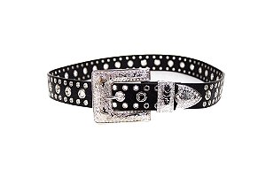 Cinto Feminino Preto Brilhante