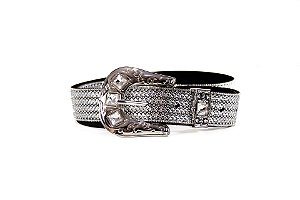 Cinto Feminino Brilhante Fivela Redonda