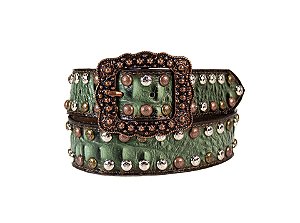 Cinto Feminino Paul Western Couro Verde Esmeralda