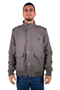Jaqueta Masculina Ariat Poliéster Cinza escura Bordado Preto