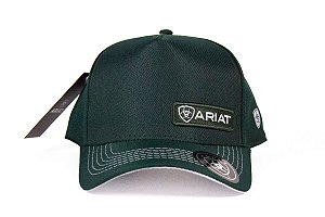 Boné ARIAT - verde bordado branco