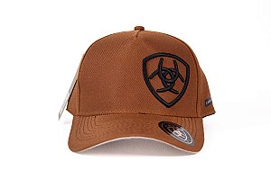 Boné ARIAT - marrom bordado preto