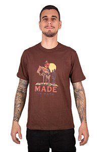 Camiseta Masculina Made in Mato - CE1995 Marrom