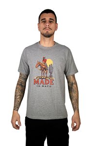 Camiseta Masculina Made in Mato - Cinza Ref CE1993