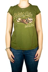 T-Shirt Moon Horse - Three Hats Musgo