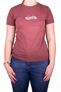Camiseta Baby Look - Cowgirl Marrom Ref - 0161
