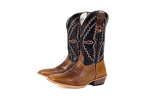 Botas mr West solado CARRAPETA B75 2651 PTO/AM Fóssil mostarda Cano MÉDIO fóssil preto
