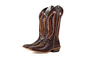 Botas mr West solado CARRAPETA B36 2511 OURO Fóssil tabaco Cano fóssil tabaco