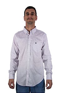 Camisa Masculina Ariat - Manga Longa - Xadrez/Preto