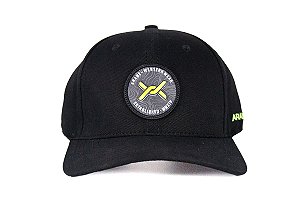 Boné Arame Preto Logo círculo Bordado Verde Neon