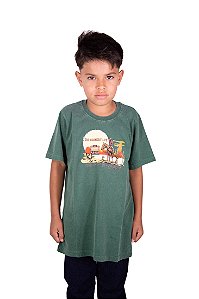 Camiseta Masculina Infantil - Stable Brand Estonada Verde Militar