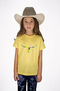 Camisa Infantil Feminina Moiadeiros - Amarela / Brasil