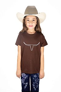 Camisa Infantil Feminina Moiadeiros - Marrom