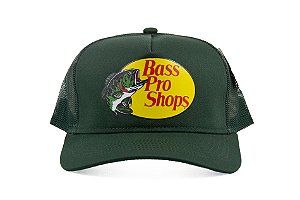 Boné Importado Bass Pro Shop - BPS MESH BACK CAP/ DARK/ OSFM / DARK GREEN - Silk