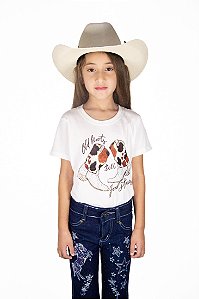 T-SHIRT Feminina Infantil Ox Horns - Bota Creme