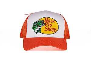 Boné Importado Bass Pro Shop - BPS32524/WHT/ORG/ORG - BORDADO