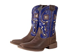 Bota Masculina Durango - Med Dog/Azul Bic - Solado Gel