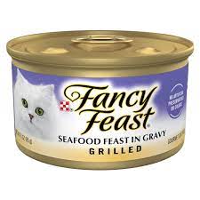 Purina Fancy Feast Gravy Ração úmida para gatos, frutos do mar macios com alto teor de proteínas