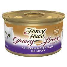 Purina Fancy Feast Gravy Lovers Frango e Carne Feast Comida gourmet para gatos em molho úmido para gatos