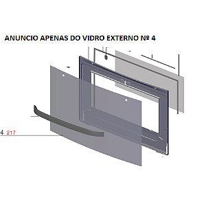 Vidro Externo Porta Forno Fogão Electrolux 76Sas 76Xer 76Exr 76Gsr Codigo 70204101 Original