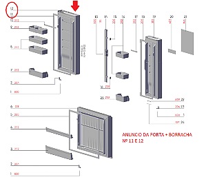 Porta Direita Inox Refrigerador Geladeira Electrolux IM8S IM8IS Codigo A24800501 Original ( Apenas a Porta com a Gaxeta )