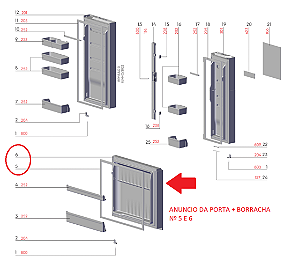 Porta Inox Freezer Geladeira Electrolux IM8S IM8IS A24800510 Original ( Apenas a Porta com a Gaxeta )