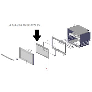 Vidro Interno Porta Forno Fogão Continental Fc5Gp Fc5Gs Fc5Ib Fc5Is Código A15587024 Original
