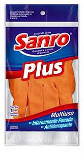 Luvas de Látex Multiuso Sanro - Tamanho P