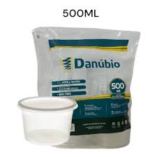 Kit Pote e Tampa 500 ml  24 unidades Danúbio
