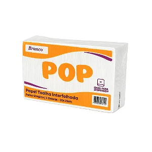 Papel Toalha Interfolhado POP  Folha SimPLES 500 G média 650 folhas