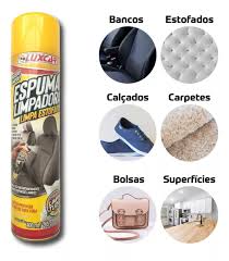 Espuma Limpadora Limpa Estofados Spray Luxcar 400 Ml