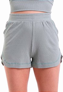 Shorts Feminino Curto Texturizado Com Bolso Trendz Verde