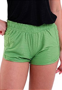 Shorts Feminino Básico Cós de Elástico Trendz Verde