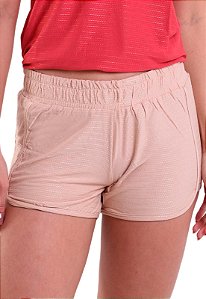 Shorts Feminino Básico Cós de Elástico Trendz Bege