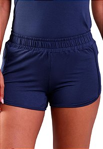 Shorts Curto Feminino Elástico no Cós Trendz Azul Marinho