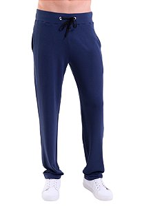 Calça Masculina Com Bolsos Moletinho Trendz Azul Marinho