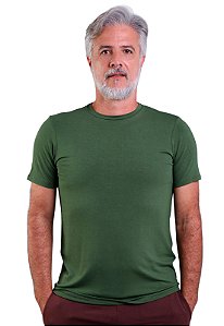 Camiseta Masculina Manga Curta Visco Trendz Verde Militar