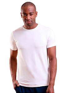 Camiseta Masculina Manga Curta Viscose Trendz Off White