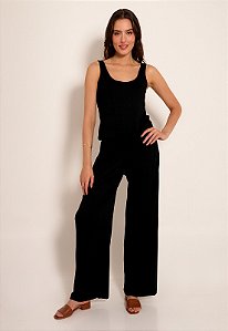 Calça Feminina Pantalona Com Pregas