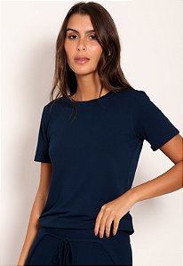 Camiseta Básica Feminina em Visco