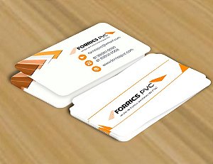 Cartões de Visitas em PVC branco