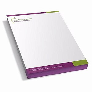 Receituário - Blocos de 100 folhas - Papel Sulfite 90g - Colorido