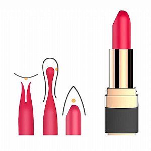 Vibrador Batom LUXO Recarregável com 10 Modos de Vibrações (E7920)