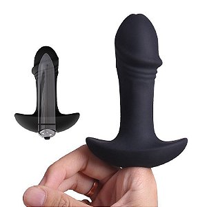 Plug Anal com Vibro em Silicone Extra Macio - StarArrow - À Prova de Água - 10cm - S-Hande