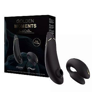 GOLDEN MOMENTS - We-vibe & Womanizer - Conjunto Vibrador Casal Chorus E Estimulador Clitoriano Premium