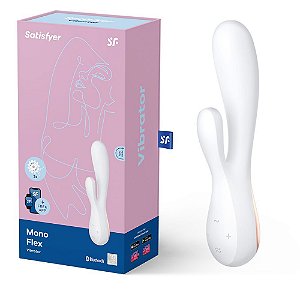 SATISFYER MONO FLEX - Vibrador Rabbit com Estimulação de Clitóris e Ponto G - Controlado por APP