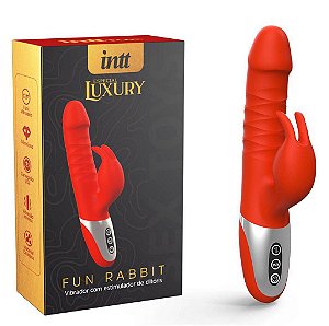 FUN RABBIT LUXURY - Vibrador Rabbit Vai e Vem Recarregável Sex Machine 7 Vibrações - INTT